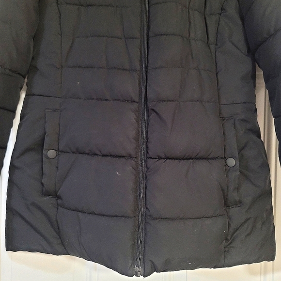 ❄️𝅺GEORGE Quilted Puffer Sherpa Hooded Winter Jacket in Black Size XS - Picture 5 of 11